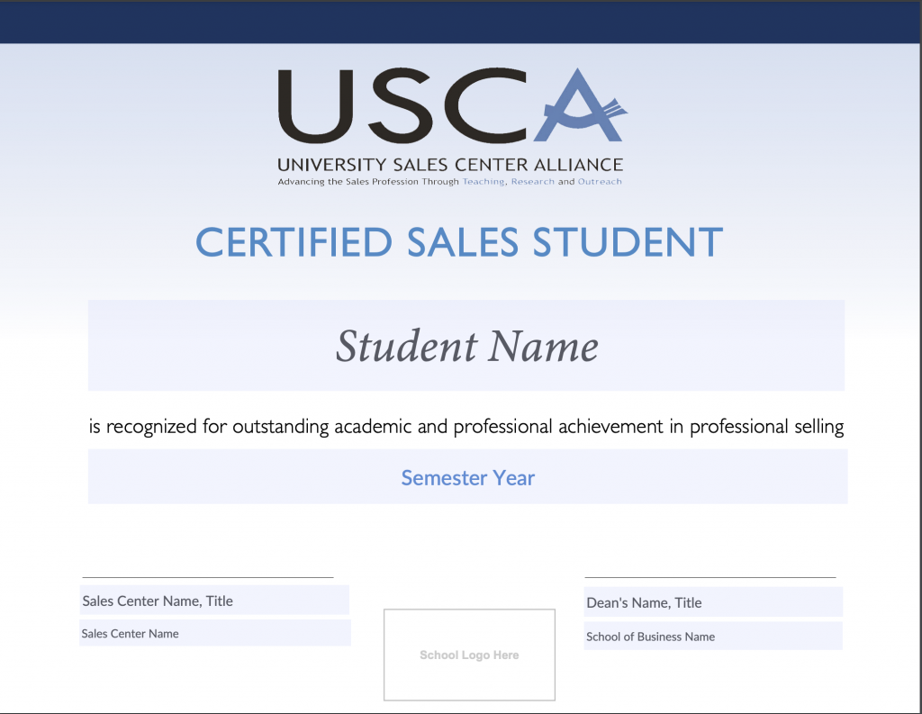 student certification form picture